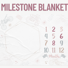 Load image into Gallery viewer, Dirt Bike Darlin Milestone Blanket - Strictly Wild