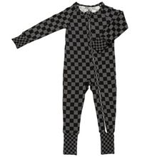 Load image into Gallery viewer, Stealth Checker Zip Up Pajamas (0/3M - 18/24M) - Strictly Wild