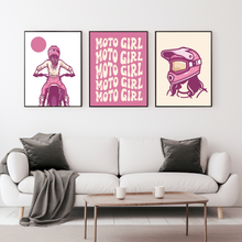 Load image into Gallery viewer, Moto Girl Wall Prints - Digital Download - Strictly Wild