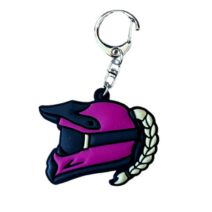 Girl Helmet Keychain / PREORDER (BEGIN Shipping To You May 27 - June 3)