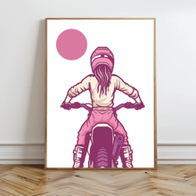 Load image into Gallery viewer, Moto Girl Wall Prints - Digital Download - Strictly Wild