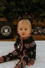 Load image into Gallery viewer, Santas Speedy Sleigh Zip Up Pajamas (0/3M - 18/24M) - Strictly Wild