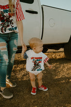 Load image into Gallery viewer, Let Freedom Ring & Dirt Fling T-Shirt Romper - Strictly Wild