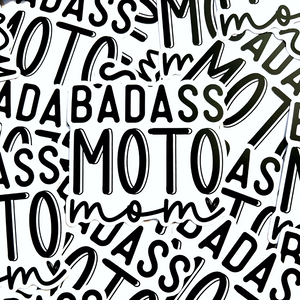 Badass Moto Mom Sticker