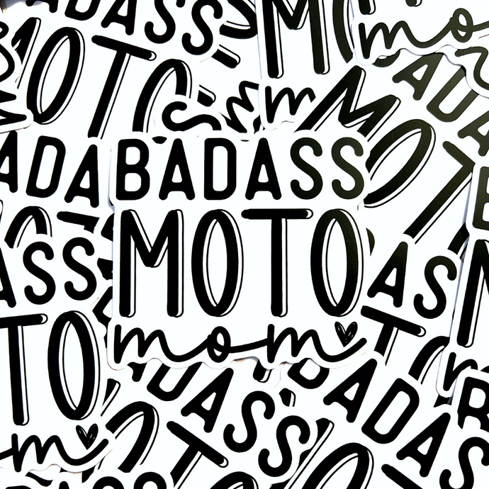 Badass Moto Mom Sticker