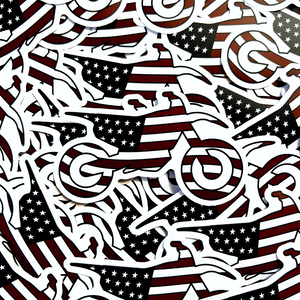 American Flag Dirt Bike Sticker