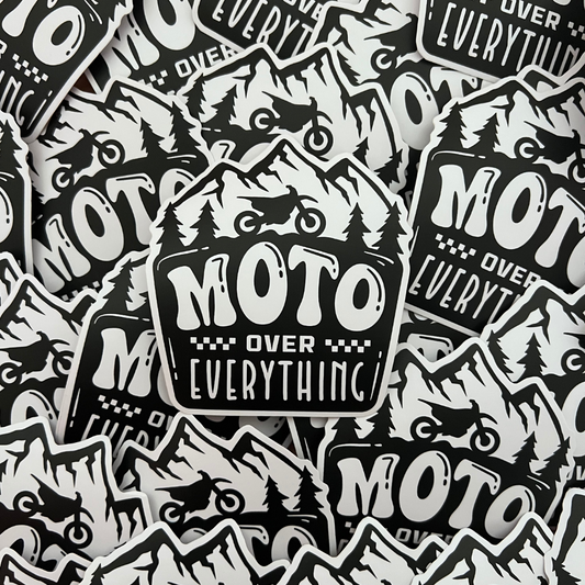 Moto Over Everything Sticker - Strictly Wild