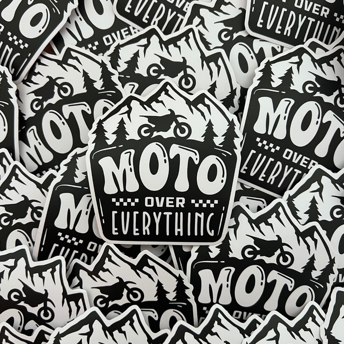 Moto Over Everything Sticker