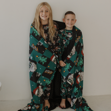 Load image into Gallery viewer, Let&#39;s Race Santa Blanket / Large *PREORDER - SHIPPING OUT BETWEEN NOV 24 - DEC 6*
