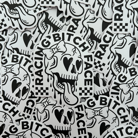 Racing Bitch Face Sticker - Strictly Wild