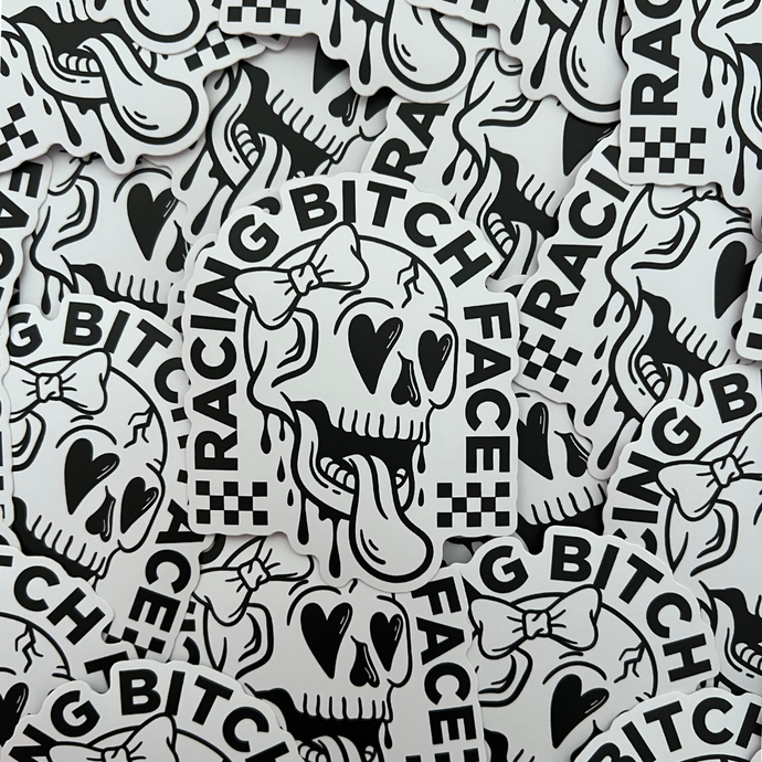 Racing Bitch Face Sticker