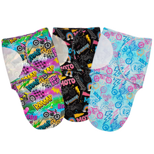 Load image into Gallery viewer, Moto Girl Swaddles *PREORDER - SHIPPING OUT BETWEEN OCT 6 - 13*
