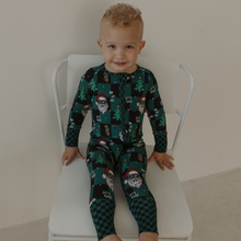 Load image into Gallery viewer, Let&#39;s Race Santa Zip Up Pajamas *PREORDER - SHIPPING OUT BETWEEN NOV 24 - DEC 6*
