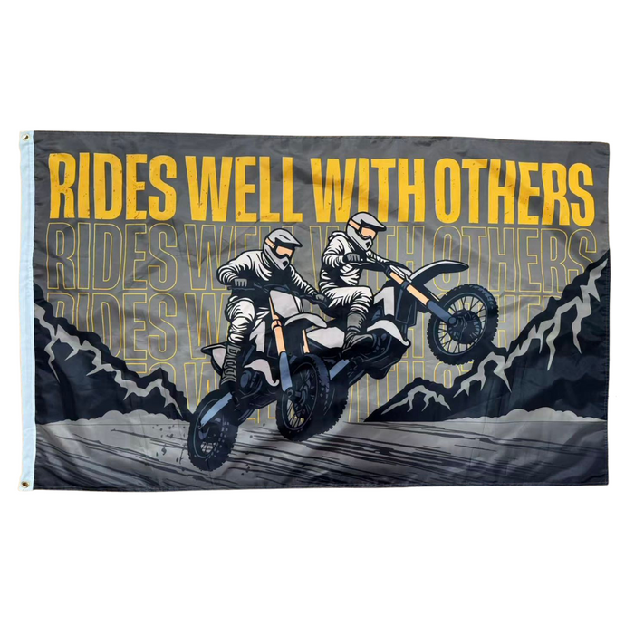 Rides Well With Others Flag