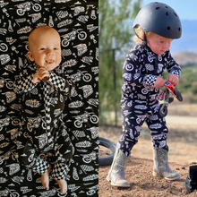 Load image into Gallery viewer, Lightning Speed Zip Up Pajamas / Available Mid October
