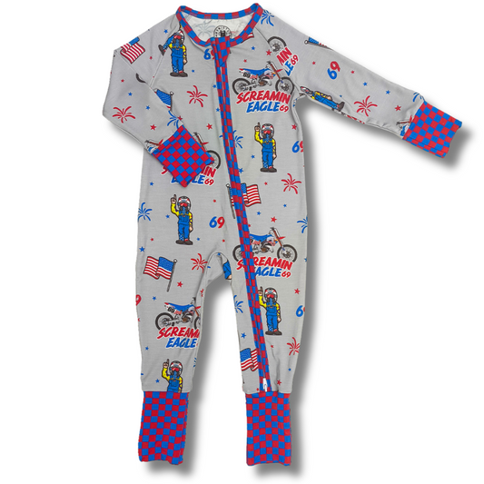 Ronnie Mac Zip Up Pajamas (0/3M - 18/24M) /  *PREORDER - SHIPPING BETWEEN JUNE 16 - 23* - Strictly Wild