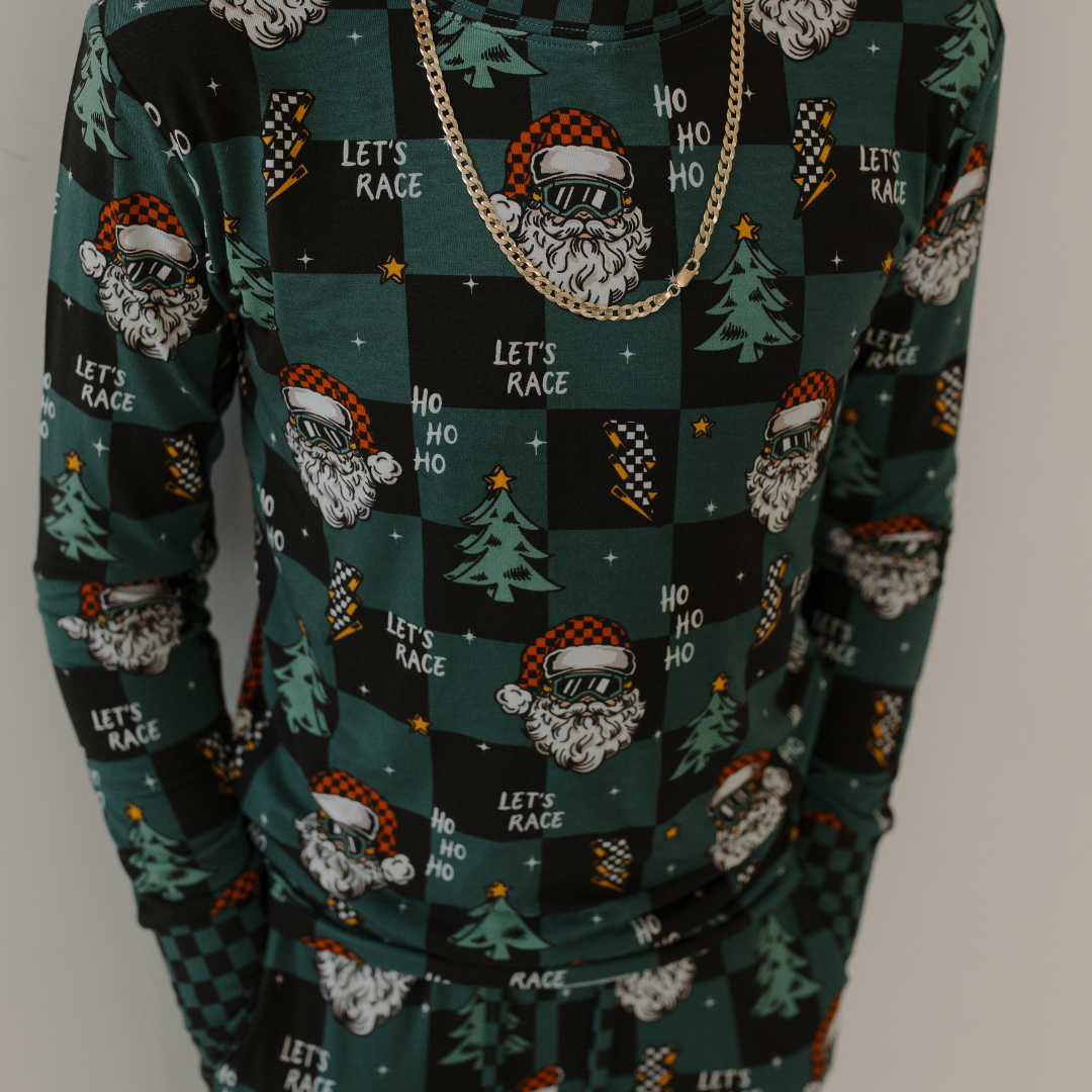 Let's Race Santa Toddler & Youth Pajamas - *PREORDER - SHIPPING OUT BETWEEN DEC 10 - DEC 16*