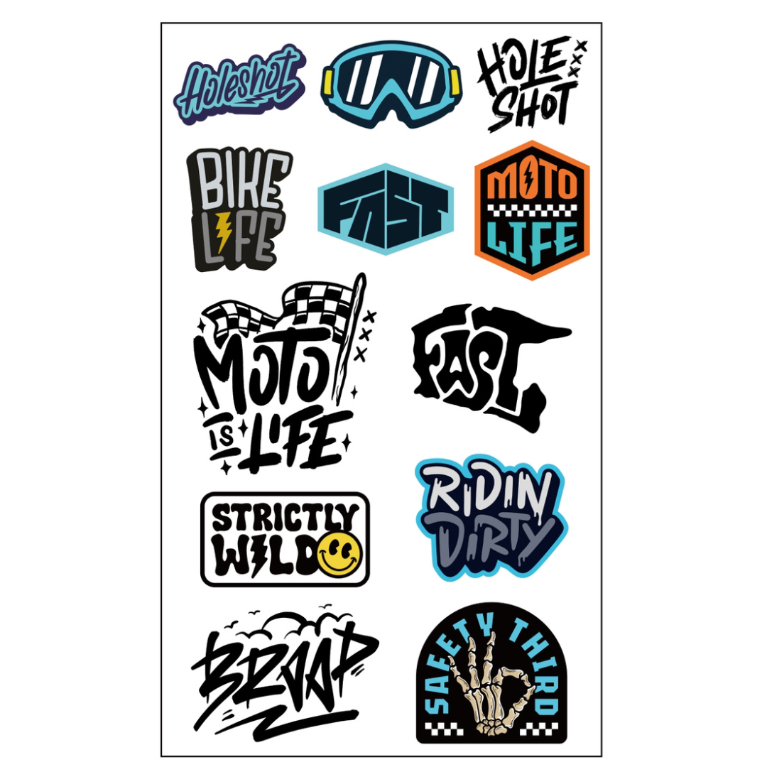 Holeshot Tattoo Sheet