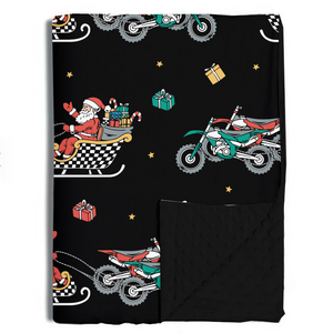 Santas Speedy Sleigh Blanket / Large *PREORDER - SHIPPING OUT BETWEEN NOV 10-17*