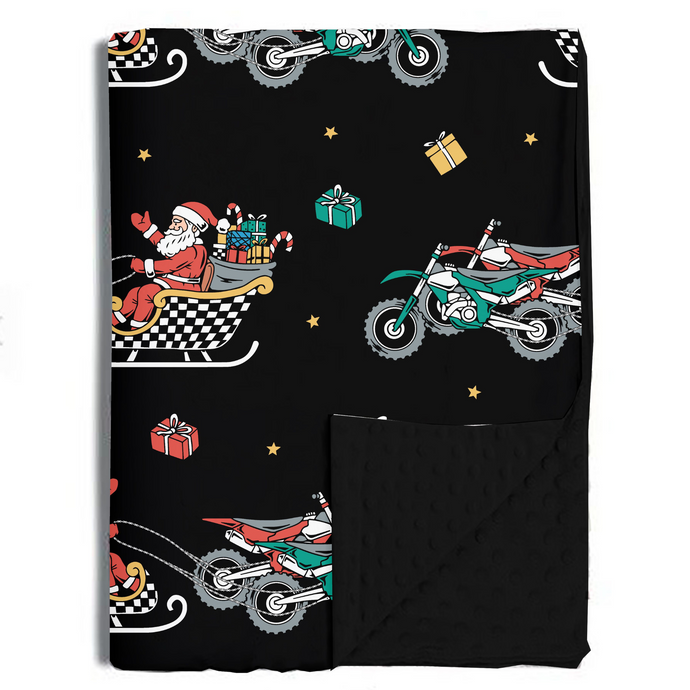 Santas Speedy Sleigh Blanket / Large *PREORDER - SHIPPING OUT BETWEEN NOV 10-17*