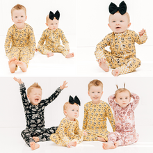Load image into Gallery viewer, Sunny Side Up Zip Up Pajamas / Available Mid October
