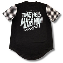 Load image into Gallery viewer, One Hell Of A Moto Mom Drop Cut Shirt
