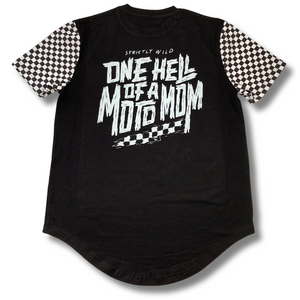 One Hell Of A Moto Mom Drop Cut Shirt