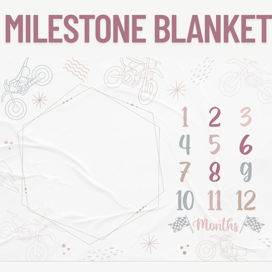 Dirt Bike Darlin Milestone Blanket - Strictly Wild
