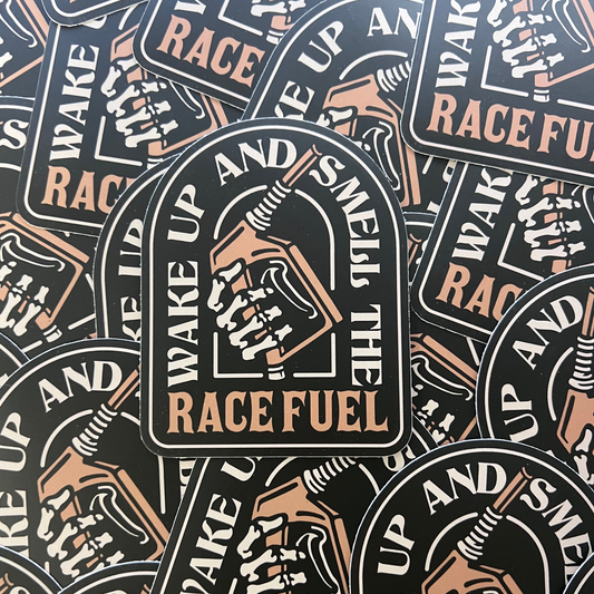 Wake Up And Smell The Race Fuel Sticker - Strictly Wild