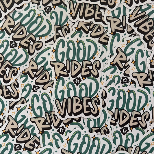 Good Rides & Good Vibes Sticker - Strictly Wild