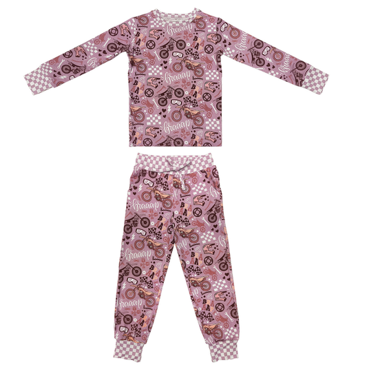 Braaap Like A Girl 2 Piece Pajamas / PREORDER ships Jan 12 - 16