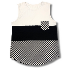 Load image into Gallery viewer, Checkered Drop Cut Tank Top (discontinuing)
