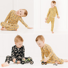 Load image into Gallery viewer, Sunny Side Up Zip Up Pajamas / Ready To Ship / *DISCONTINUING*
