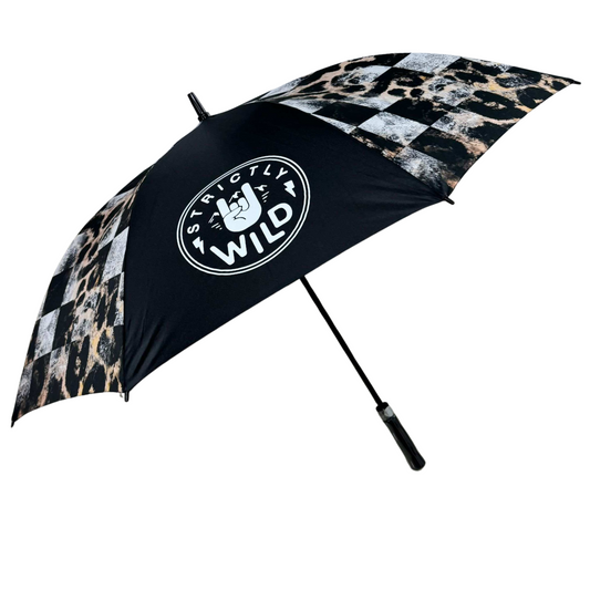 Leopard Checker Umbrella (CANNOT ORDER WITH ANYTHING BUT CROC CHARMS & STICKERS!!!) *discontinuing* - Strictly Wild