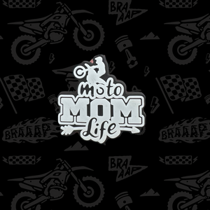 Moto Mom Life Croc Charm - Ready To Ship