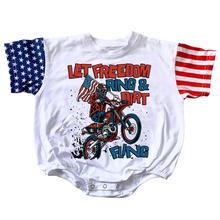 Load image into Gallery viewer, Let Freedom Ring &amp; Dirt Fling T-Shirt Romper
