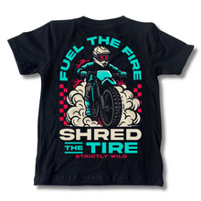 Load image into Gallery viewer, Fuel The Fire Shred The Tire T-Shirt
