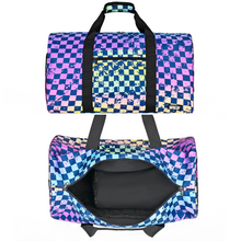 Load image into Gallery viewer, Rainbow Checker Duffel Bag (Restock Shipping to you June 28 - July 5)
