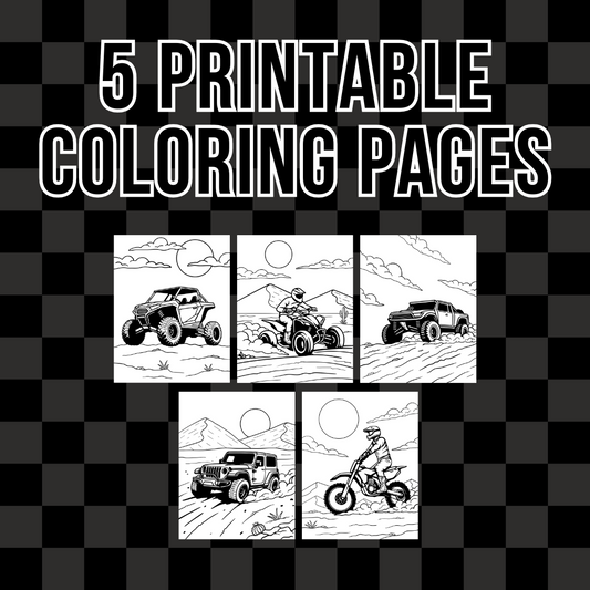 Offroad Coloring Pages - Digital Download