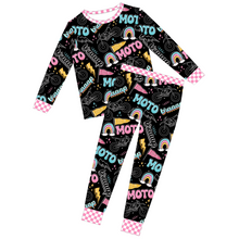 Load image into Gallery viewer, Moto Girl 2 Piece Pajamas
