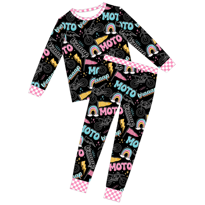 Moto Girl 2 Piece Pajamas