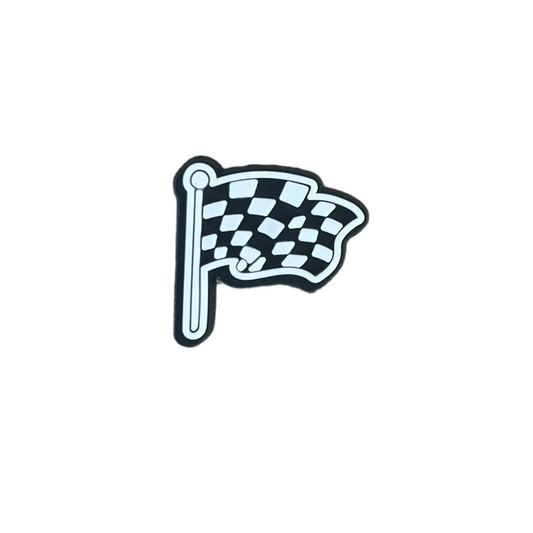Checkered Flag Croc Charm - Strictly Wild