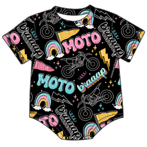 Moto Girl Bubble Romper / PREORDER (shipping to you June 3-10)