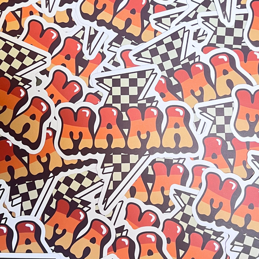 Mama Lightning Bolt Sticker - Strictly Wild