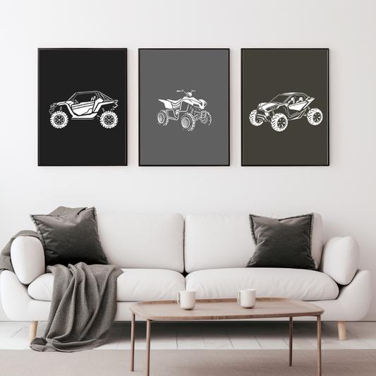 4 Wheels Wall Prints - Digital Download - Strictly Wild