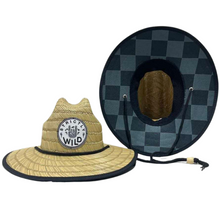 Load image into Gallery viewer, Chasing Checkers Straw Hat / PREORDER (shipping to you June 3-10)
