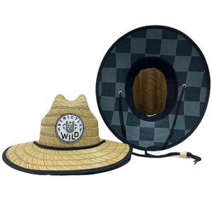 Chasing Checkers Straw Hat / PREORDER (shipping to you June 3-10)