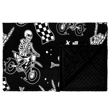Load image into Gallery viewer, Bikes N Bones Blanket / Large *PREORDER - BEGIN SHIPPING NOV 14 - 21*
