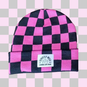 Chasing Checkers Pink Beanie