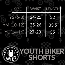 Load image into Gallery viewer, Full Throttle Youth Biker Shorts / PRE-ORDER shipping out Mar 18-25.
